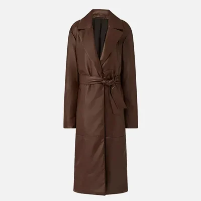 Women’s Retro 90s Vintage Leather Long Coat