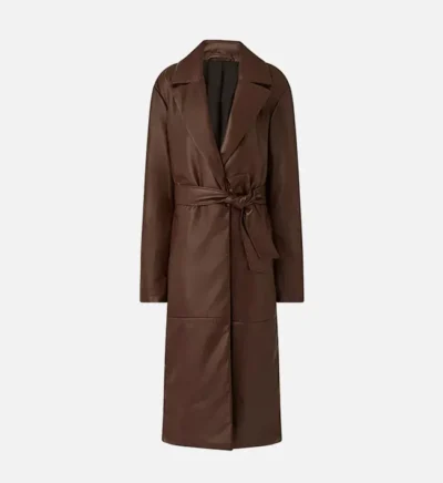 Women’s Retro 90s Vintage Leather Long Coat