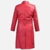 Women’s Red Leather Long Coat