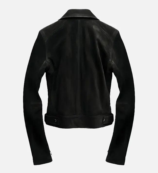 Men’s Black Suede Trucker Jacket