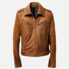 Men’s Classic Brown Suede Leather Jacket