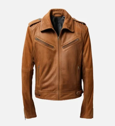 Men’s Classic Brown Suede Leather Jacket