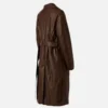 Women’s Retro 90s Vintage Leather Long Coat