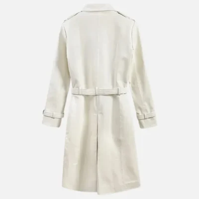 Women’s Ivory White Leather Coat