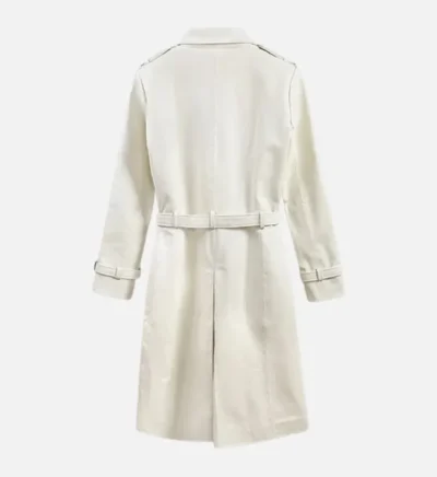 Women’s Ivory White Leather Coat