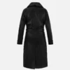 Women’s Black belted Genuine Leather Long Coat
