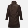 Men’s Distressed Brown Leather Long Coat