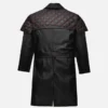Men’s Black Genuine Leather Long Coat