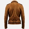 Men’s Double-Belted Suede Leather Jacket