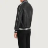 Cooper Men’s Black Leather Varsity Jacket