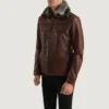 Evan Hart Men’s Brown Fur Leather Jacket