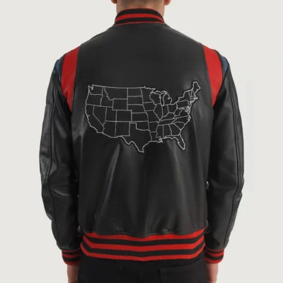 Liberte USA Men’s Black Leather Varsity Jacket