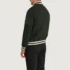 Pascal Men’s Green Suede Varsity Jacket
