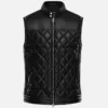 Men’s Black Stallion Classic Leather Biker Vest