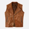 Men’s Classic Riders Edge Brown Leather Vest
