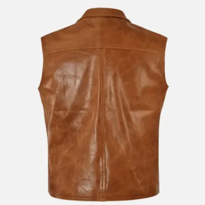 Men’s Classic Riders Edge Brown Leather Vest