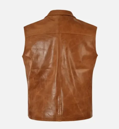 Men’s Classic Riders Edge Brown Leather Vest