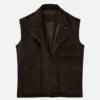 Men’s Stylish Dark Brown Leather Vest