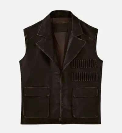 Men’s Stylish Dark Brown Leather Vest