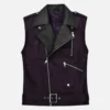 Men’s Stylish Purple Leather Vest