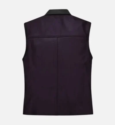 Men’s Stylish Purple Leather Vest