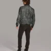 Tate Casual Denim Bomber Jacket for Men back