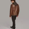 Moto Jacket for Men with Zip-Off Hood