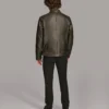 Classic Men’s Leather Racer Jacket back