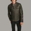 Classic Men’s Leather Racer Jacket