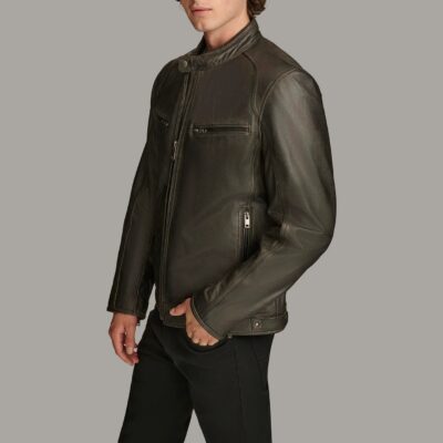 Classic Men’s Leather Racer Jacket