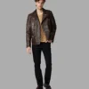 Men’s Painted Leather Moto Jacket