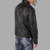 Men’s Black Collarless Moto Jacket