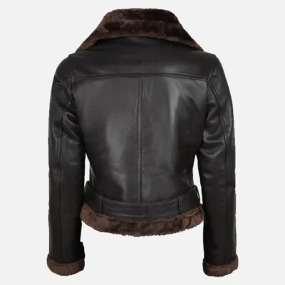 Women’s Classic Biker Shearling Leather Jacket