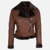 Women’s Classic Biker Shearling Leather Jacket