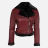 Women’s Classic Biker Shearling Leather Jacket