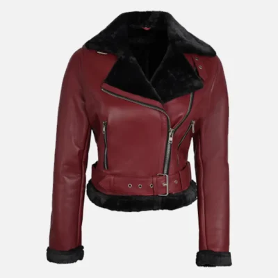 Women’s Classic Biker Shearling Leather Jacket