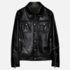 Women’s Classic Black Trucker Biker Jacket