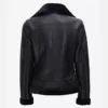 Women’s Premium Black Shearling Rider Leather Jacket