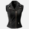 Women’s Vintage Black Suede Vest