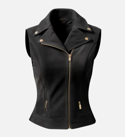 Women’s Vintage Black Suede Vest