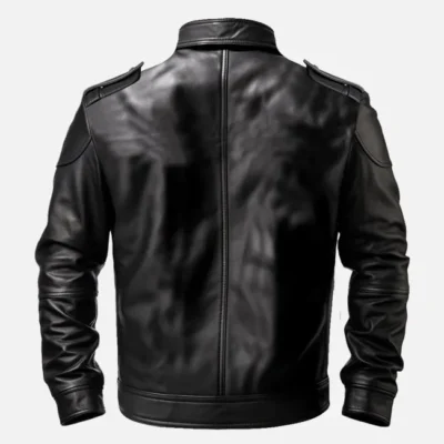 Men’s Black Leather Biker Jacket