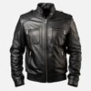 Men’s Black Leather Biker Jacket