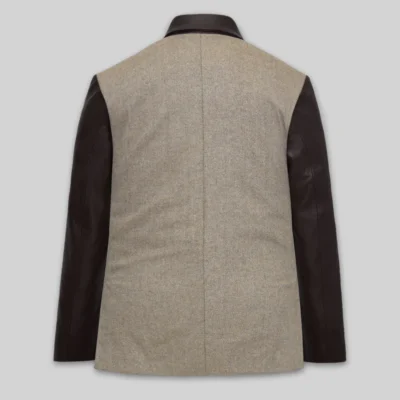 Men’s Tweed and Leather Blazer Jacket