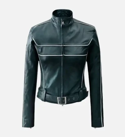 Women’s Prussian Blue Soft Leather Biker Jacket