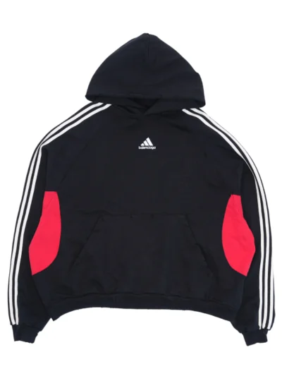 Adidas x Balenciaga Black-Red Fusion Hoodie