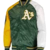 Athletics Classic Reliever Satin Varsity Jacket in Team Colors