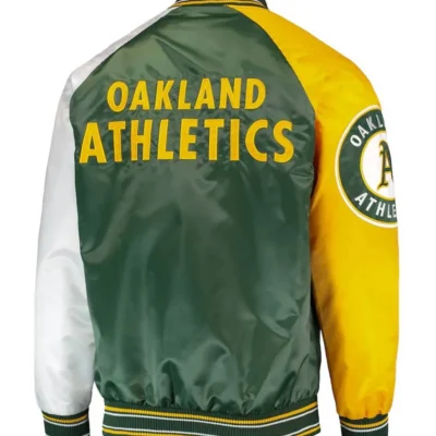 Athletics Classic Reliever Satin Varsity Jacket in Team Colors