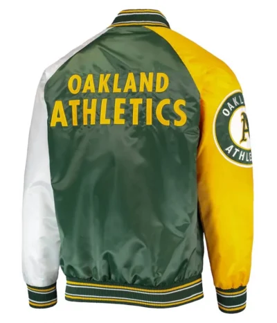 Athletics Classic Reliever Satin Varsity Jacket in Team Colors