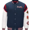 Atlanta Braves Home Team Tribute Navy and White Jacket