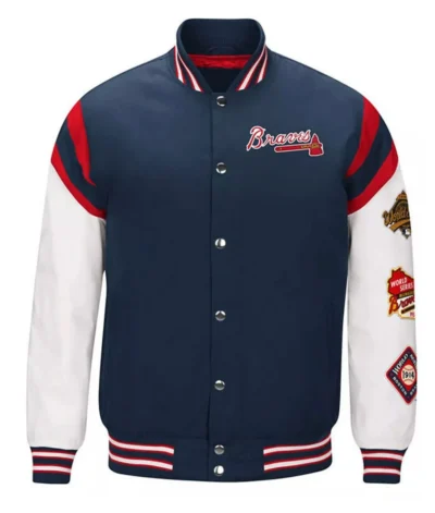 Atlanta Braves Home Team Tribute Navy and White Jacket